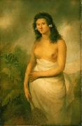 John Webber The Tahitian Princess Poedua, the daughter of Orio, Chief of Raiatea USA oil painting artist